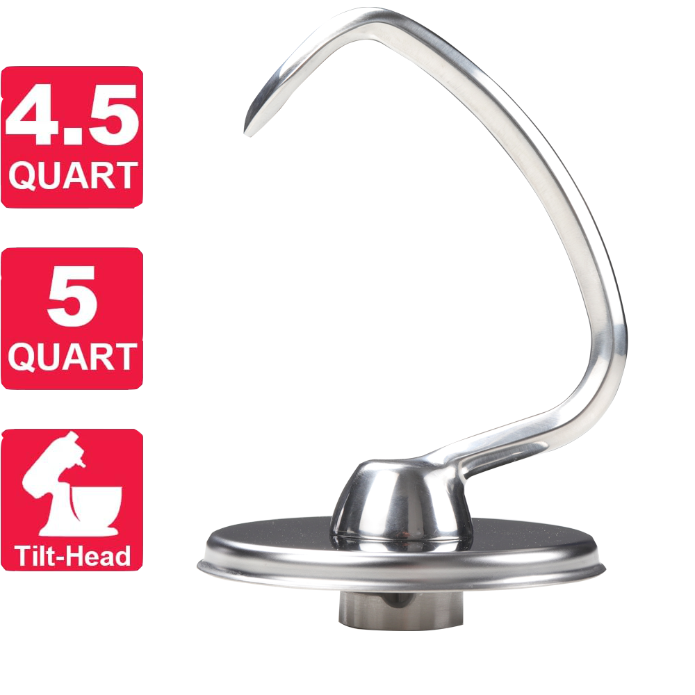 Kitchenaid Mixer Hand Mixer - ตะขอแขวนแป้งสแตนเลสสำหรับห้องครัวเครื่องผสม4.5QT และ5QT เครื่องผสมแป้งสำหรับเครื่องครัว