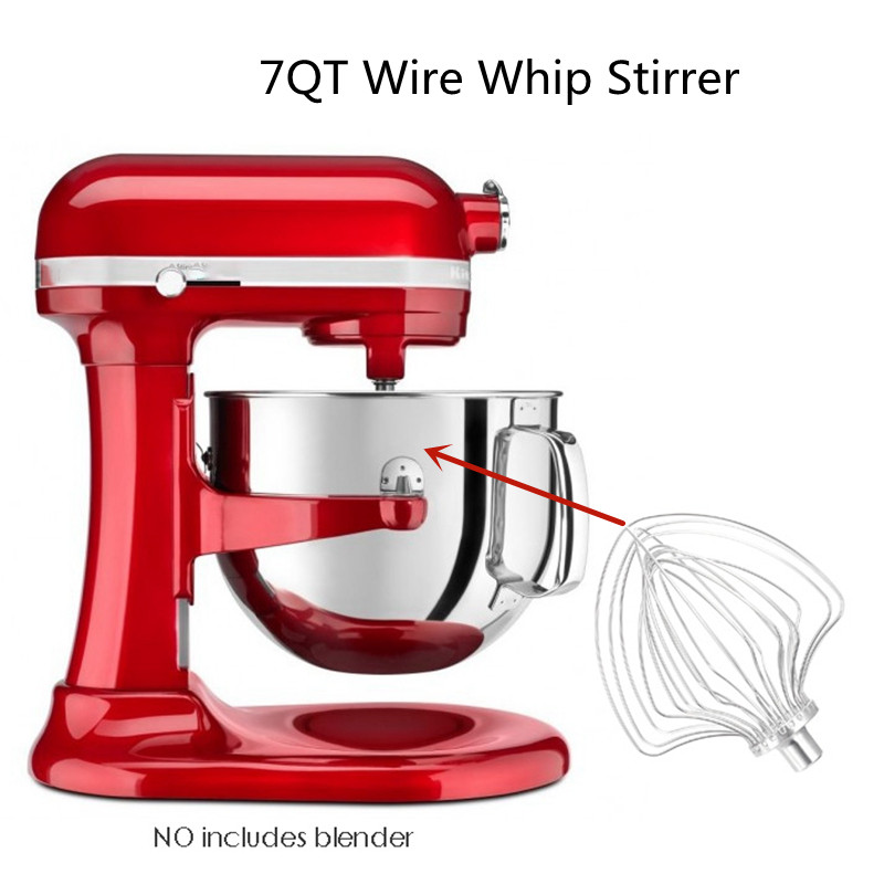 Kitchenaid Mixer Hand Mixer - สำหรับเครื่องผสมอาหารคิทเช่นเอด 5K7EW หัวตีแบบลวด, หัวตีแบบลวดสแตนเลสสำหรับเครื่องผสมอาหารขนาด 7QT รุ่น