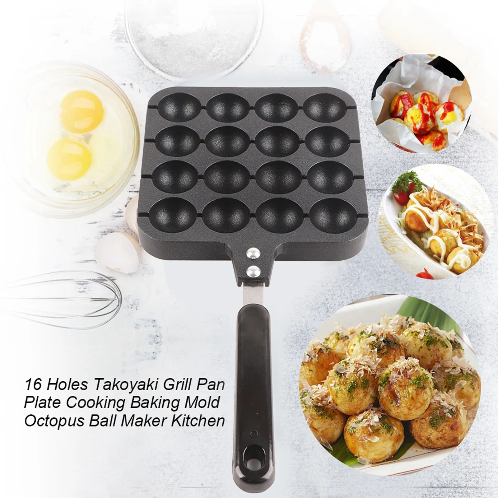 เครื่องทำทาโกะยากิ 16 หลุม กระ - Takoyaki Grill Plate บทวิจารณ์และราคา