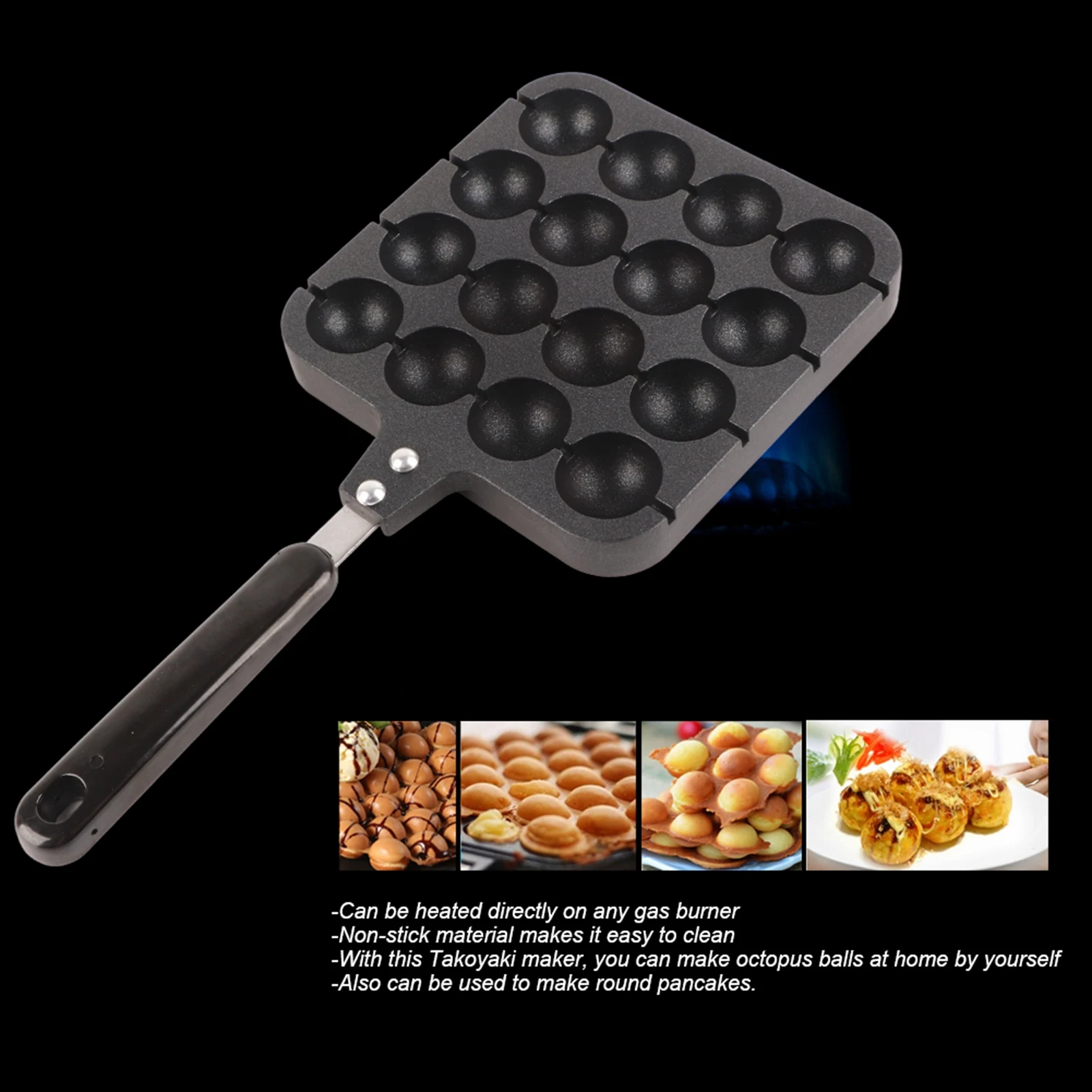 เครื่องทำทาโกะยากิ 16 หลุม กระ - Takoyaki Grill Plate บทวิจารณ์และราคา