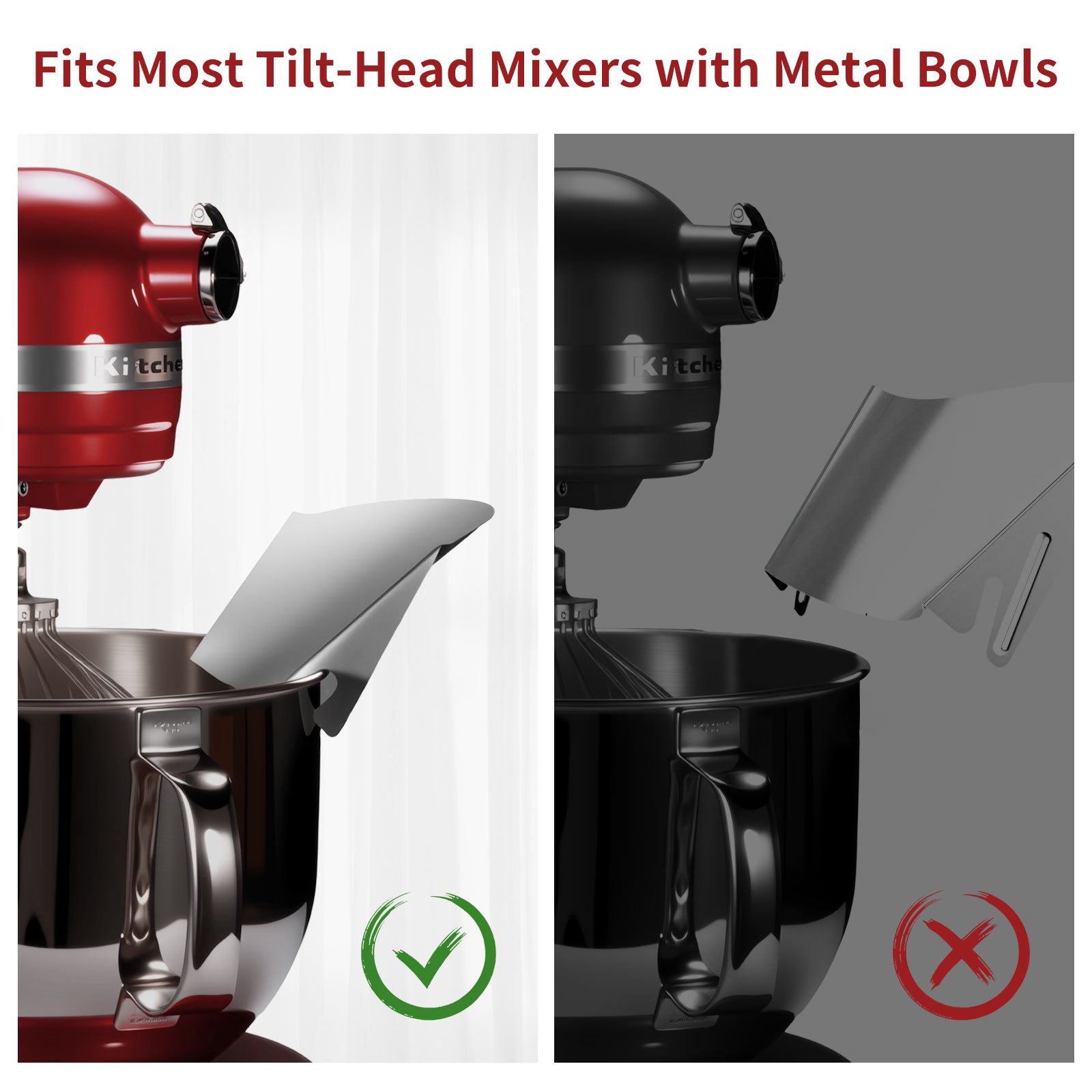 ที่กันหกของเหลวสแตนเลส 1 ชิ้น  - Kitchenaid Mixer Hand Mixer บทวิจารณ์และราคา